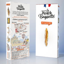 La French Baguette bake-at-home kit, front and back of the box